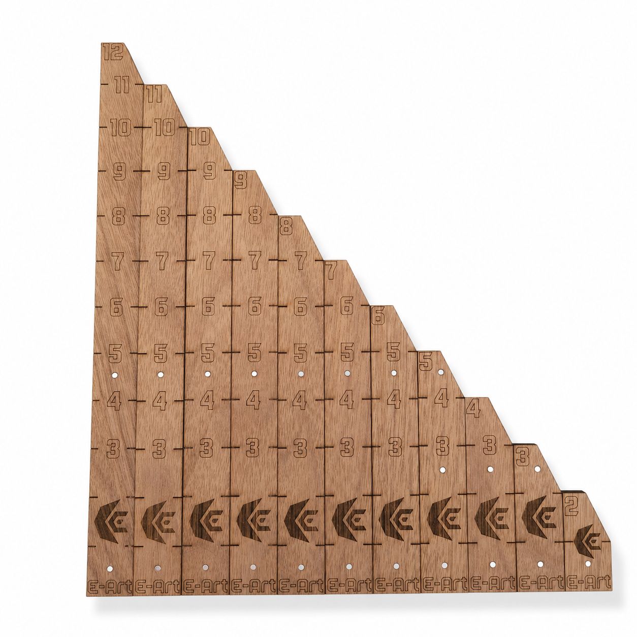 Set de Réglettes de Mesure Magnétiques en bois vernis 12 pouces